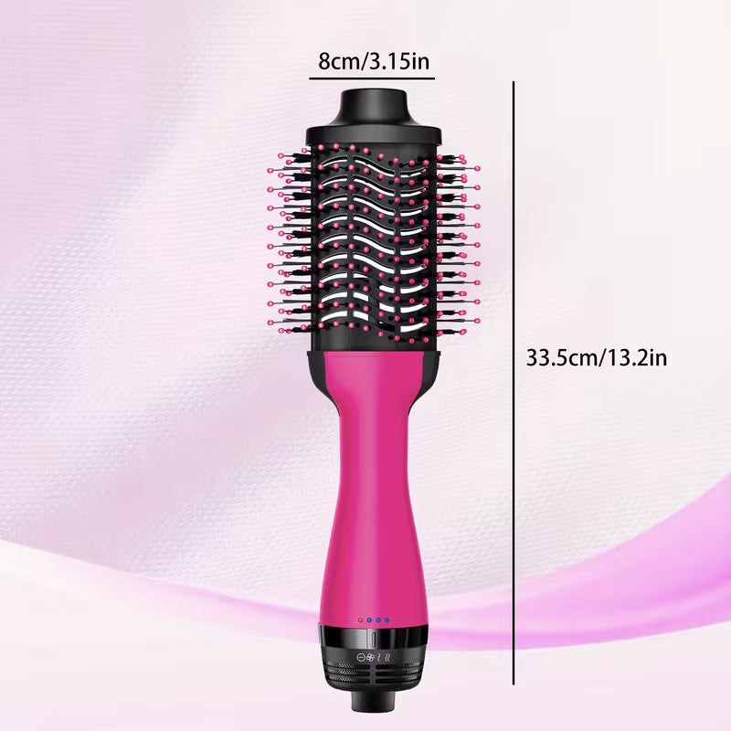 One-Step 3-in-1 Hot Air Brush – Hair Dryer, Straightener & Curler for Women