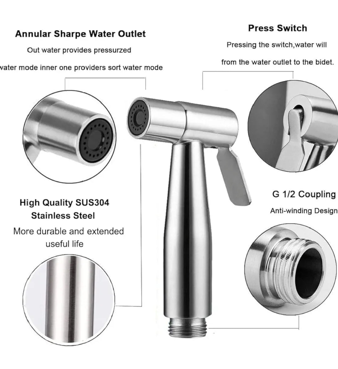 Premium Quality-Stainless Steel 304 Muslim Shower Set