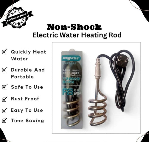Shockproof Water Boiling Rod 2000W – Original F8 , 2 Months Money Back Guarantee