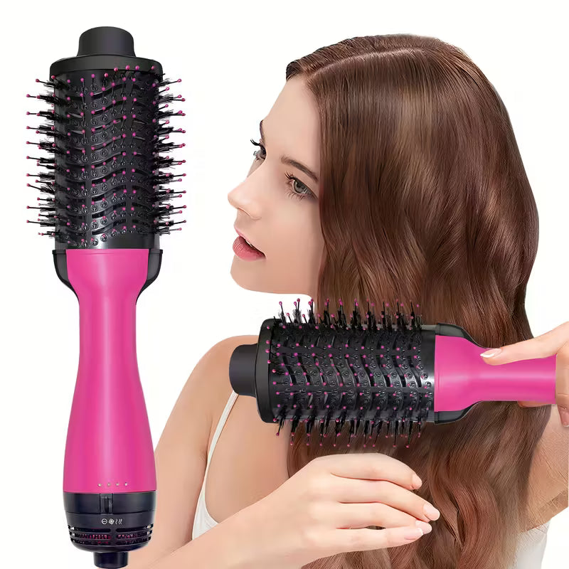 One-Step 3-in-1 Hot Air Brush – Hair Dryer, Straightener & Curler for Women